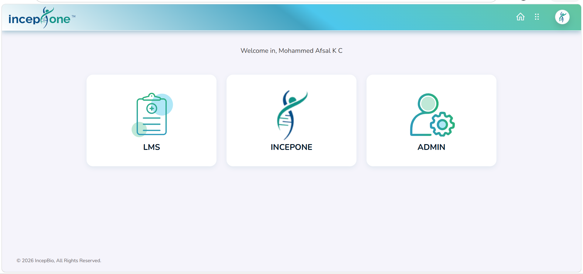 IncepOne Dashboard